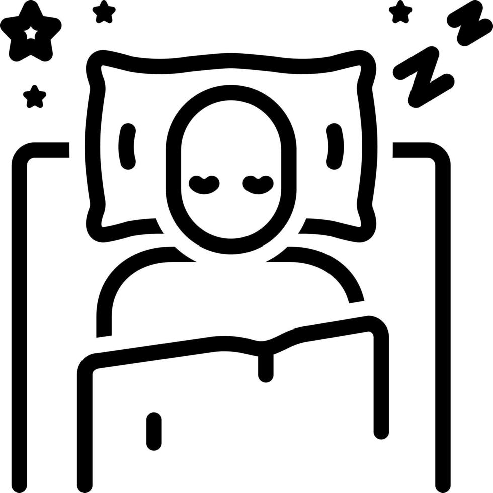 line icon for sleep vector