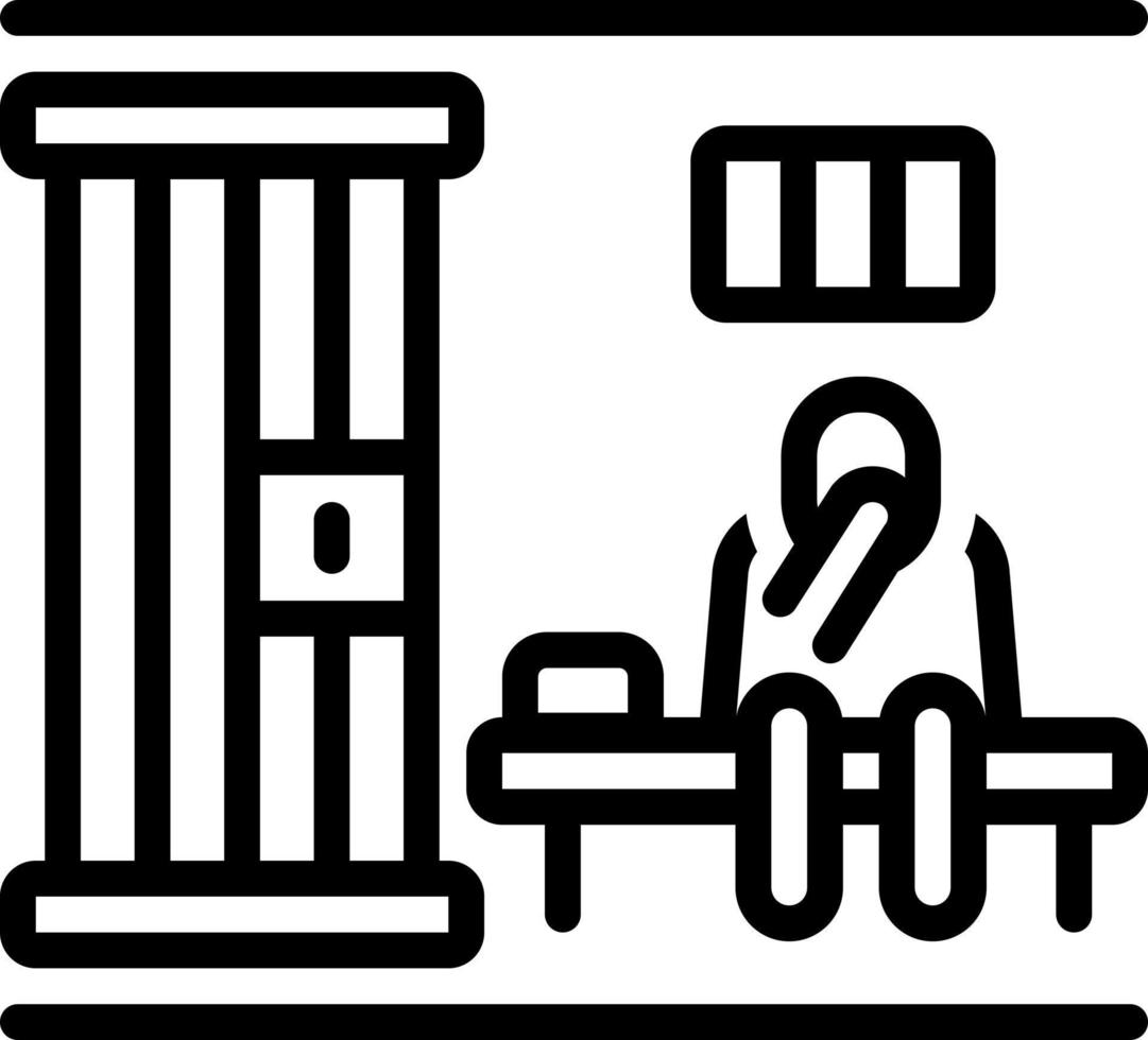 line icon for prisoner vector