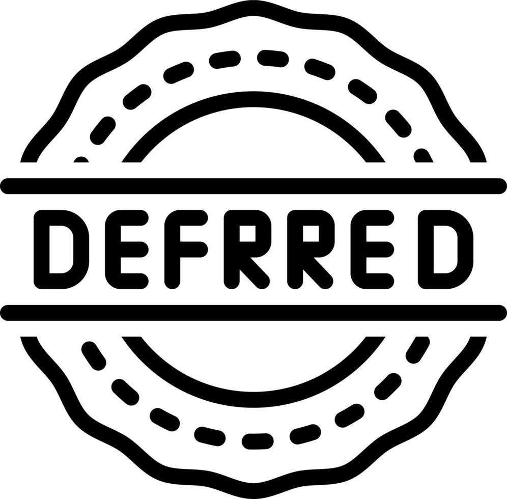 line icon for deferred vector