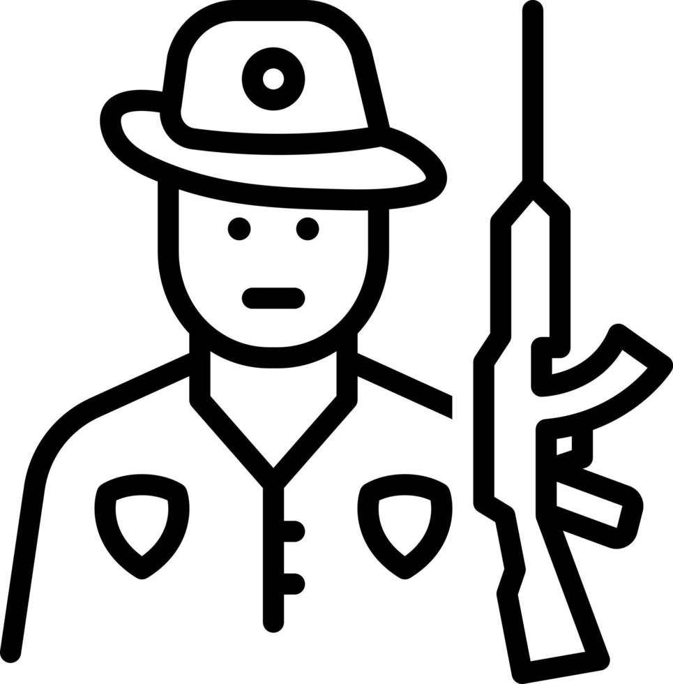 line icon for hunter vector