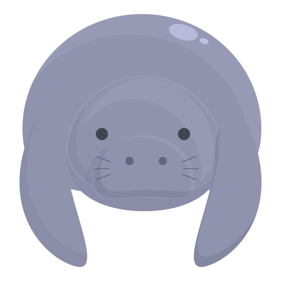 Wild seacow icon cartoon vector. Pool dugong vector