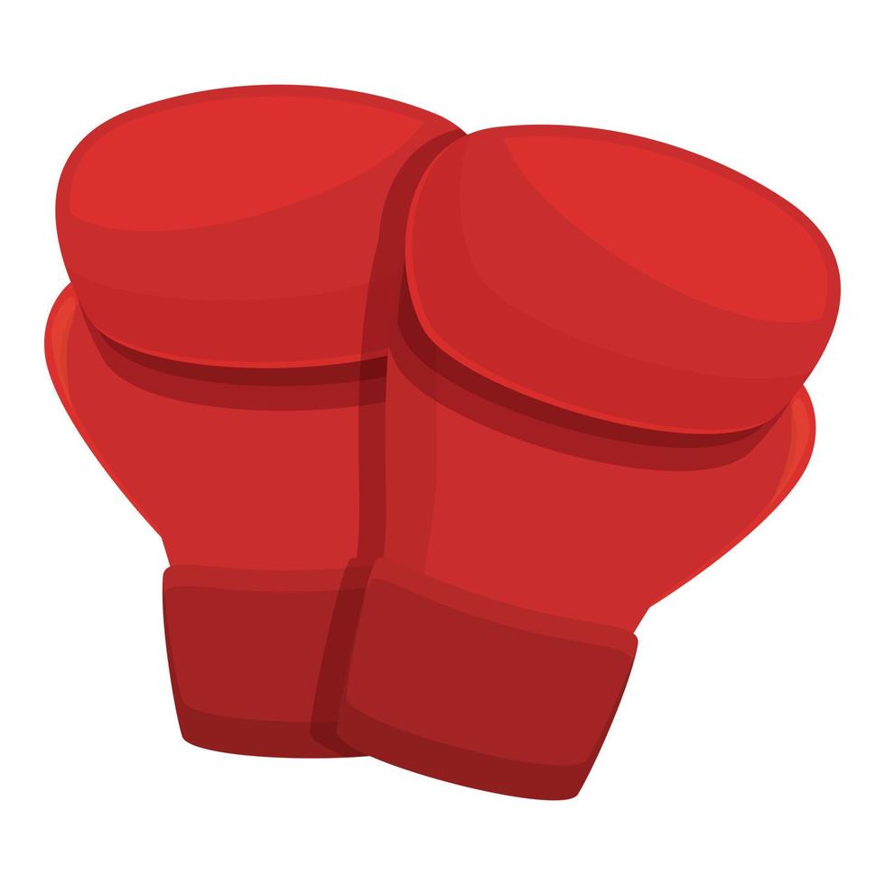 vector de dibujos animados de icono de guantes de boxeo rojo. caja de deporte