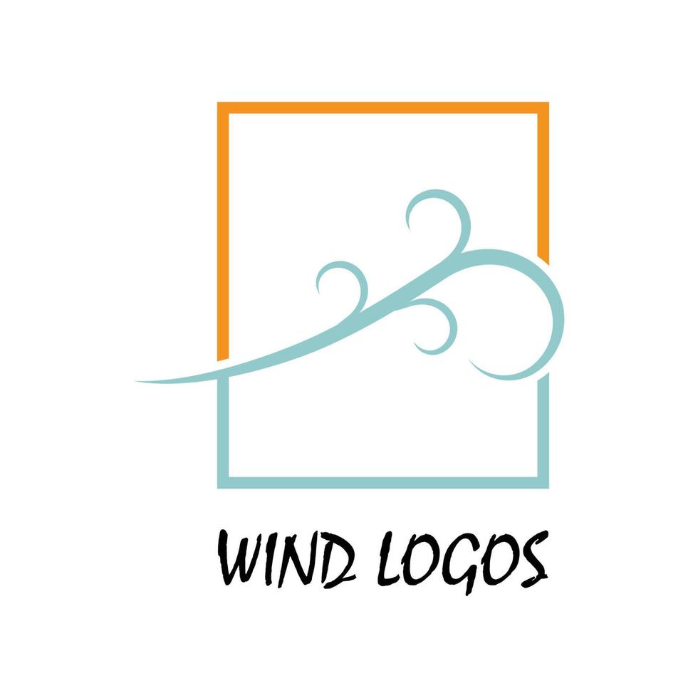 diseño de plantilla de vector de logotipo aislado de icono de viento