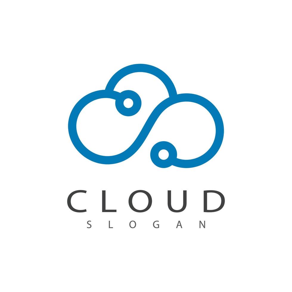 Cloud illustration logo vector flat design