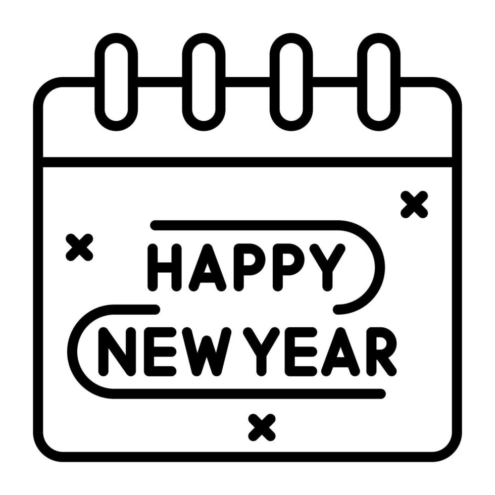 Happy new year calendar 2023 icon in modern style vector