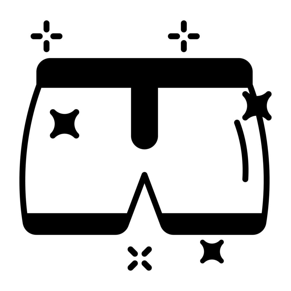 An editable icon of underwear in modern style, beachwear vector