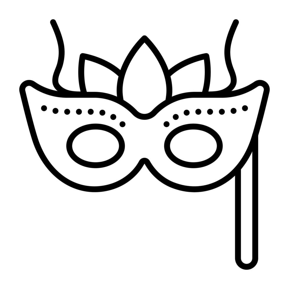 New year party mask, face mask covering eye vector