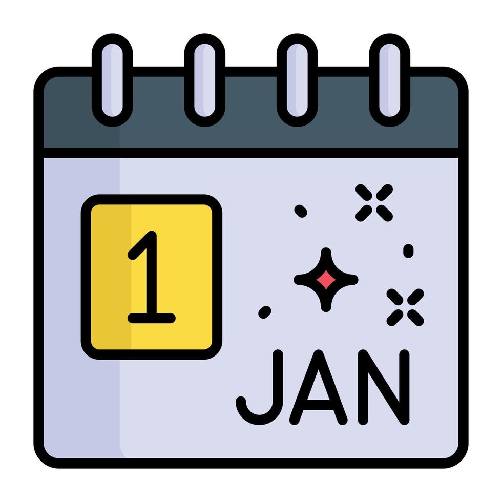 Happy new year 2023 celebration calendar vector