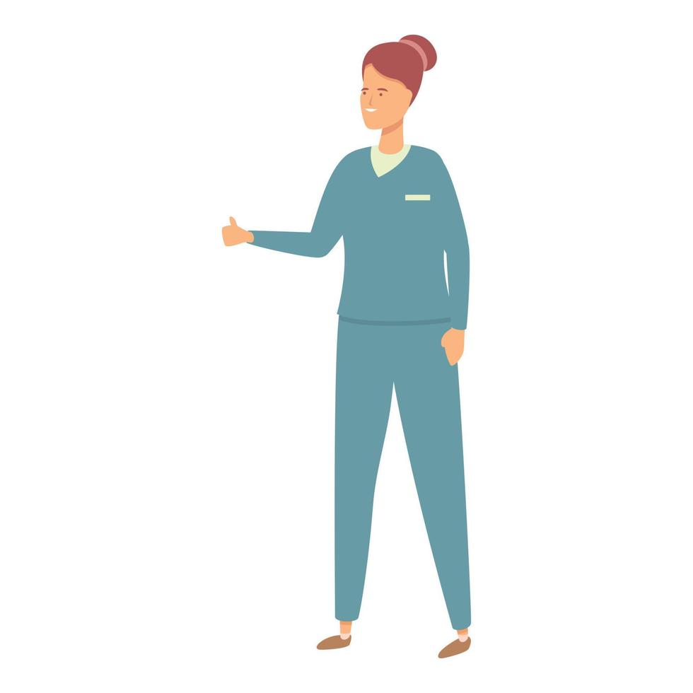 Woman physical therapist icon cartoon vector. Physio hospital vector