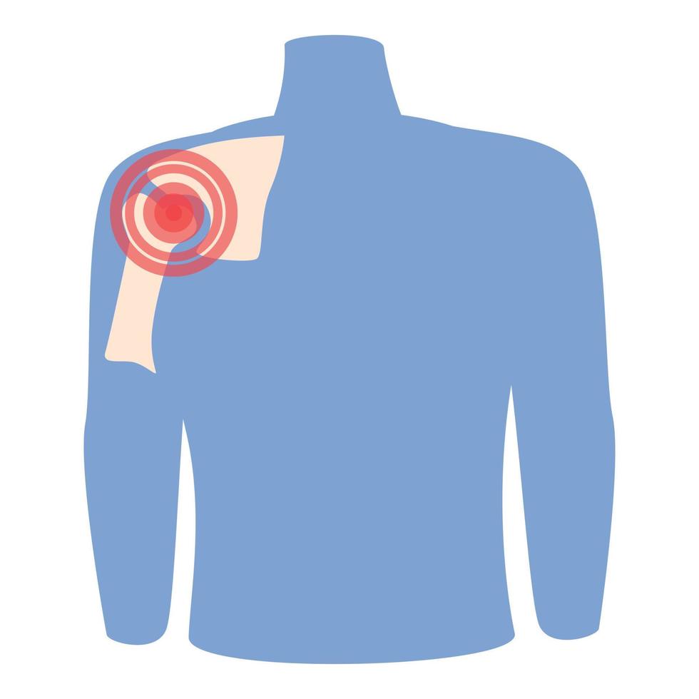 Shoulder arthritis icon cartoon vector. Joint pain vector