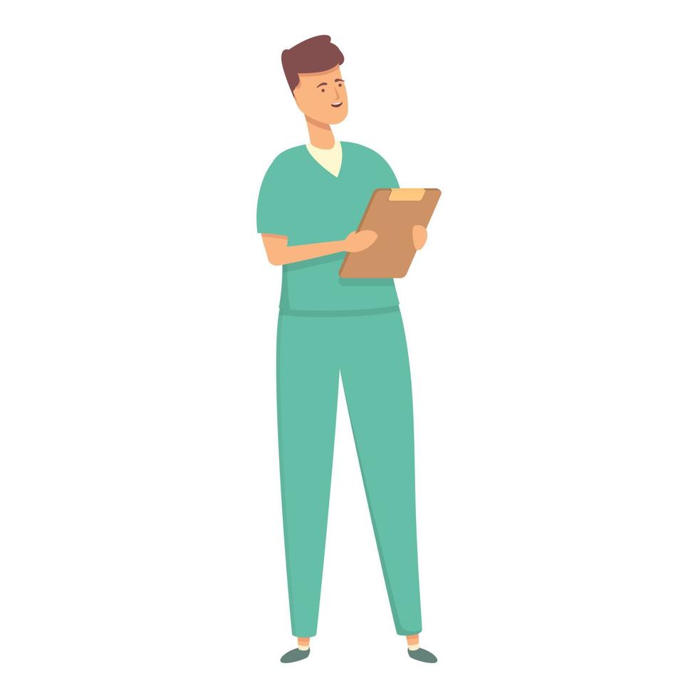 vector de dibujos animados de icono de terapeuta de paciente. atención hospitalaria