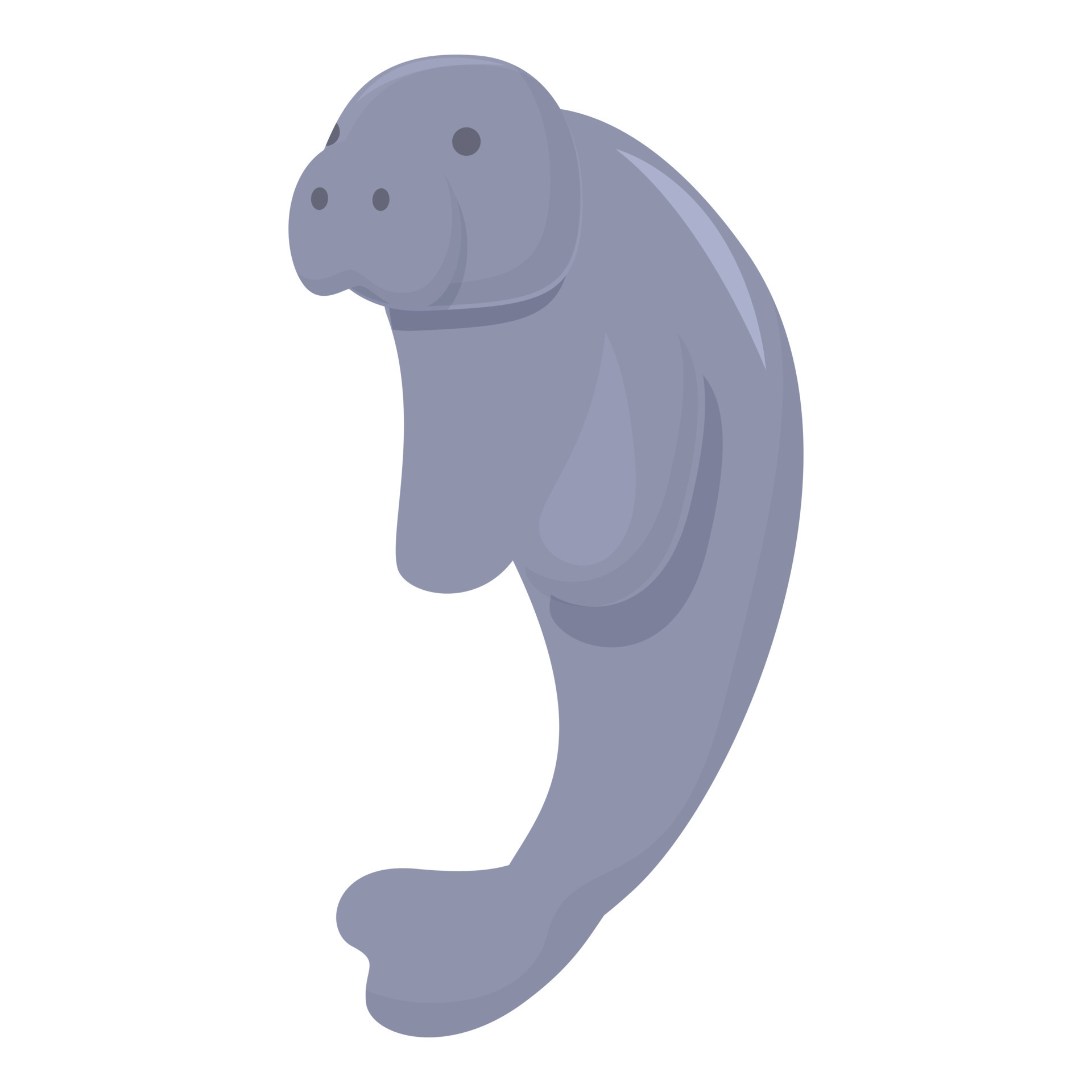Marine seacow icon cartoon vector. Sea dugong 16280385 Vector Art at ...
