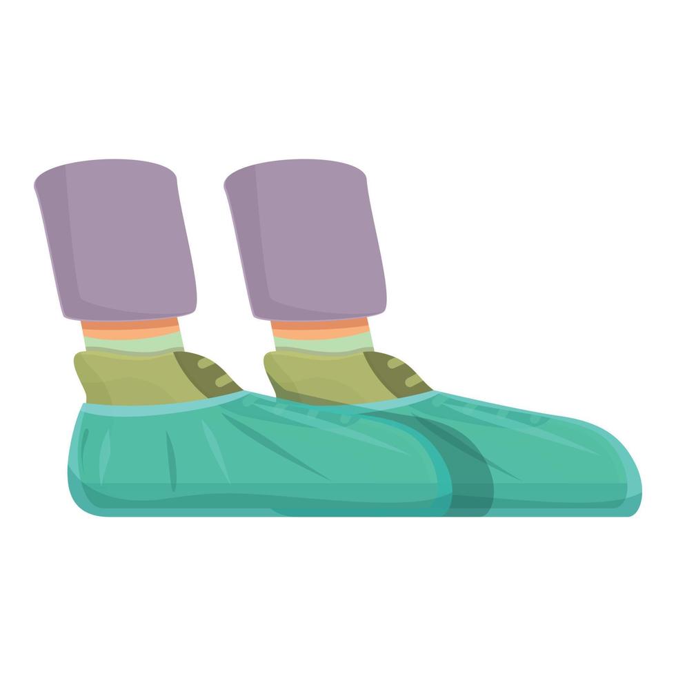 vector de dibujos animados de icono de cubierta de zapato limpio. protección médica