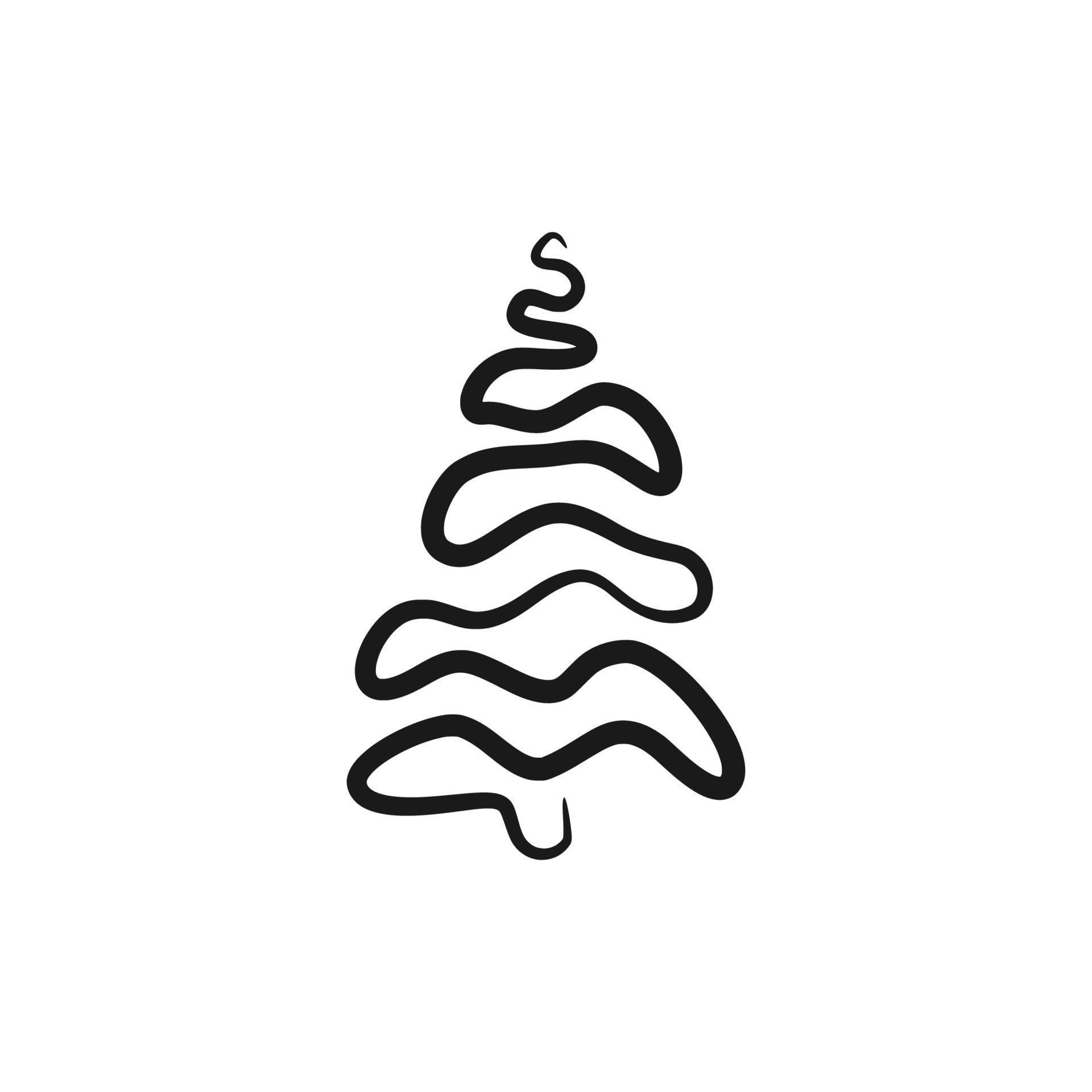 Continuous line drawing Christmas tree, Xmas tree one line drawing 16280750 Vector Art at Vecteezy