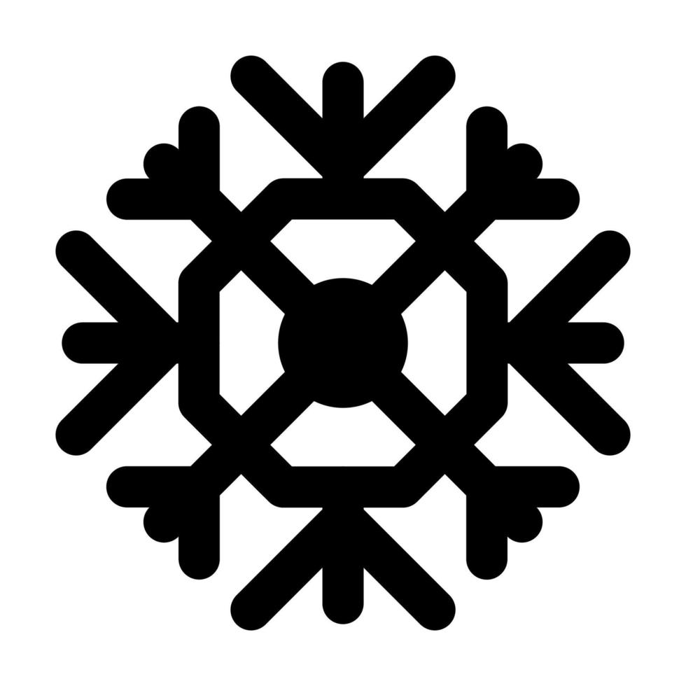 Snowflake vector Christmas icon logo snow, Outline style