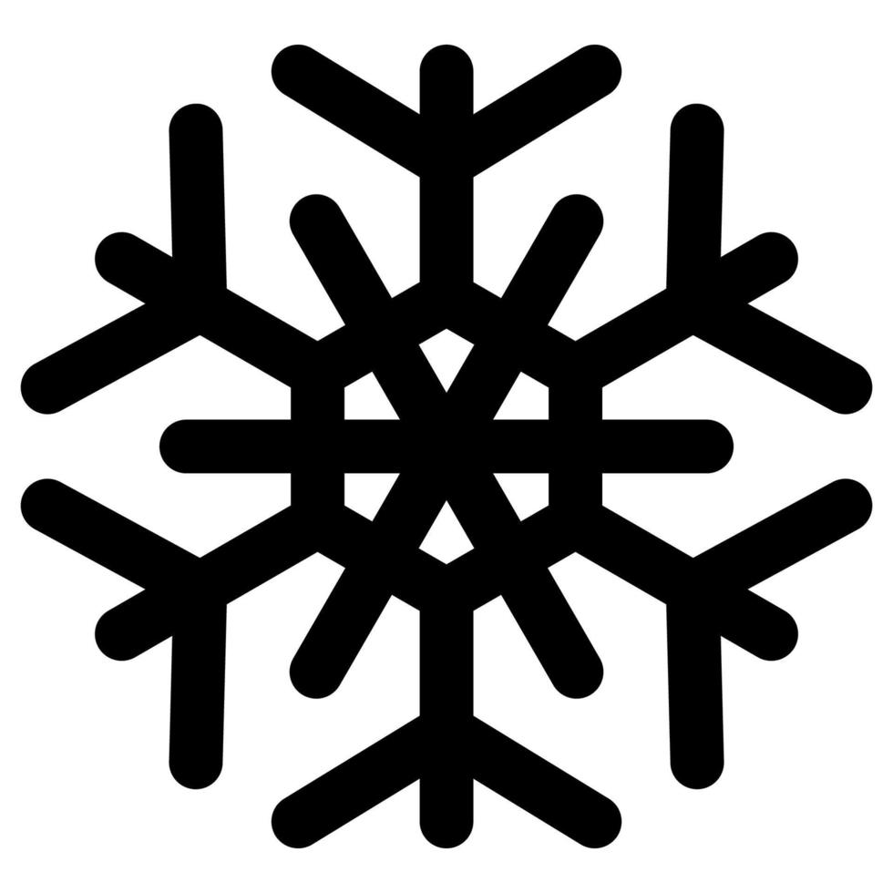 Snowflake vector Christmas icon logo snow, Outline style