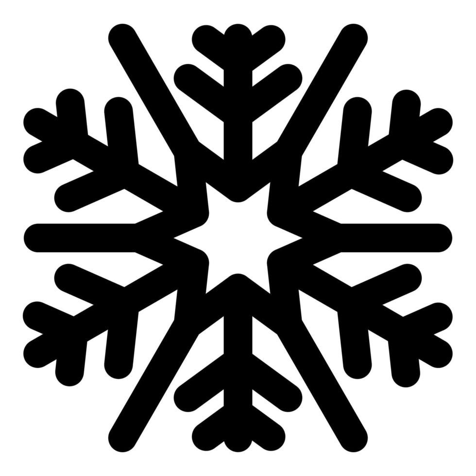 Snowflake vector Christmas icon logo snow, Outline style