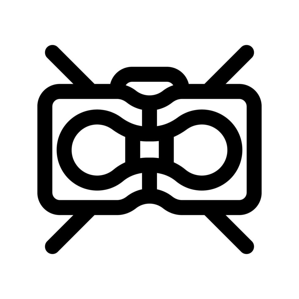 goggles icon, outline style, editable vector