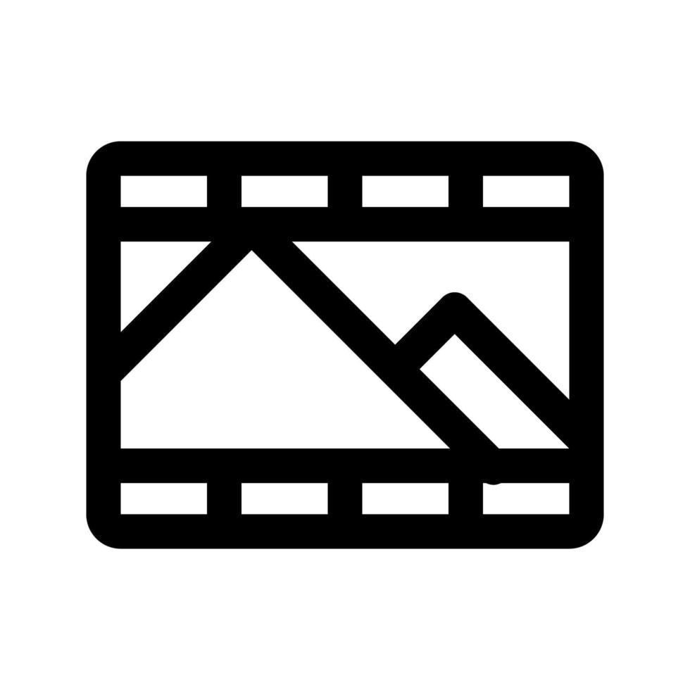 movie icon, outline style, editable vector