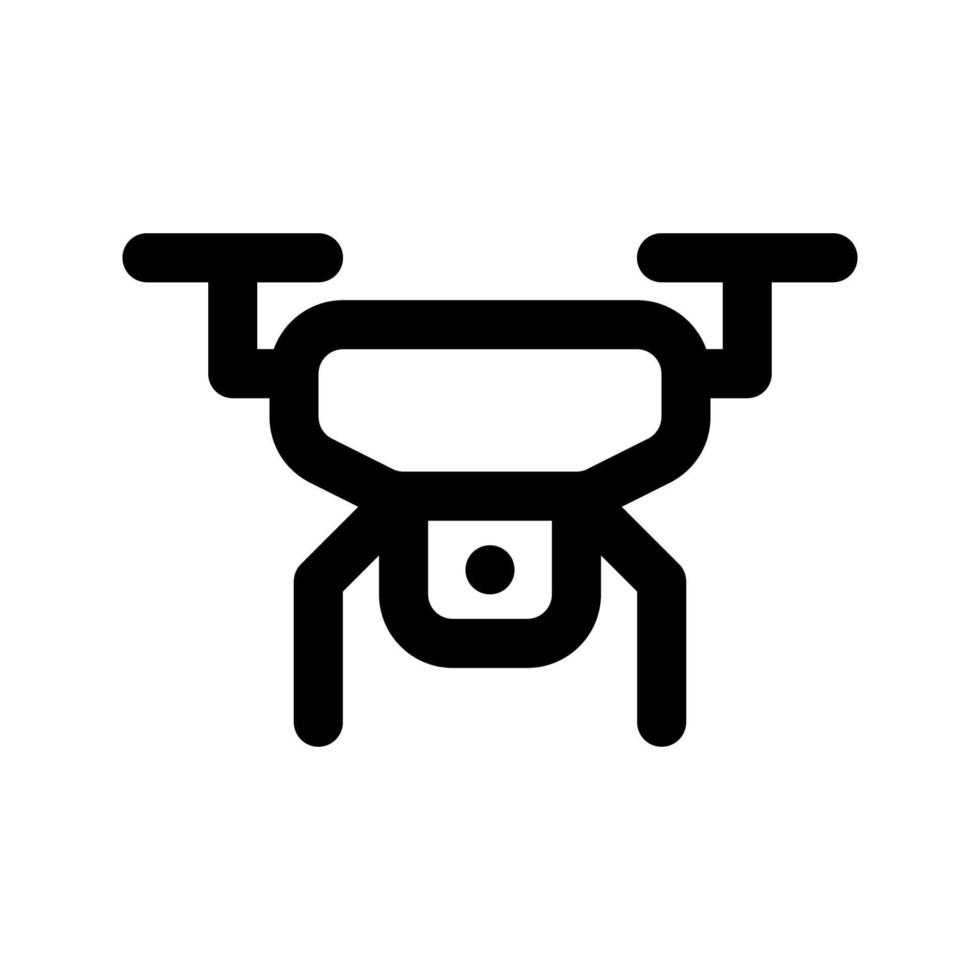 drone icon, outline style, editable vector