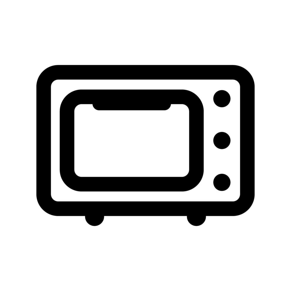 oven icon, outline style, editable vector