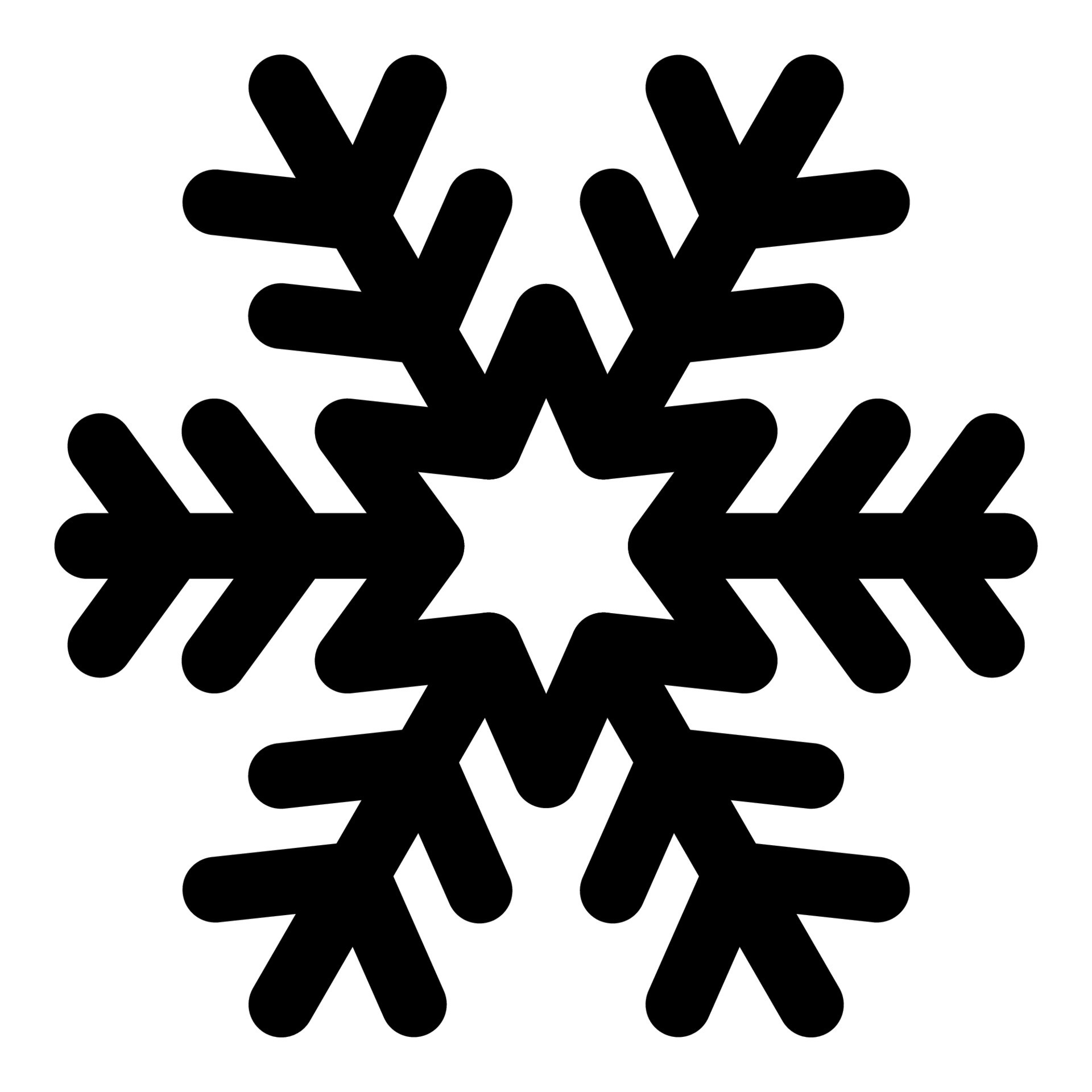 copo de nieve vector navidad icono logo nieve, estilo de esquema