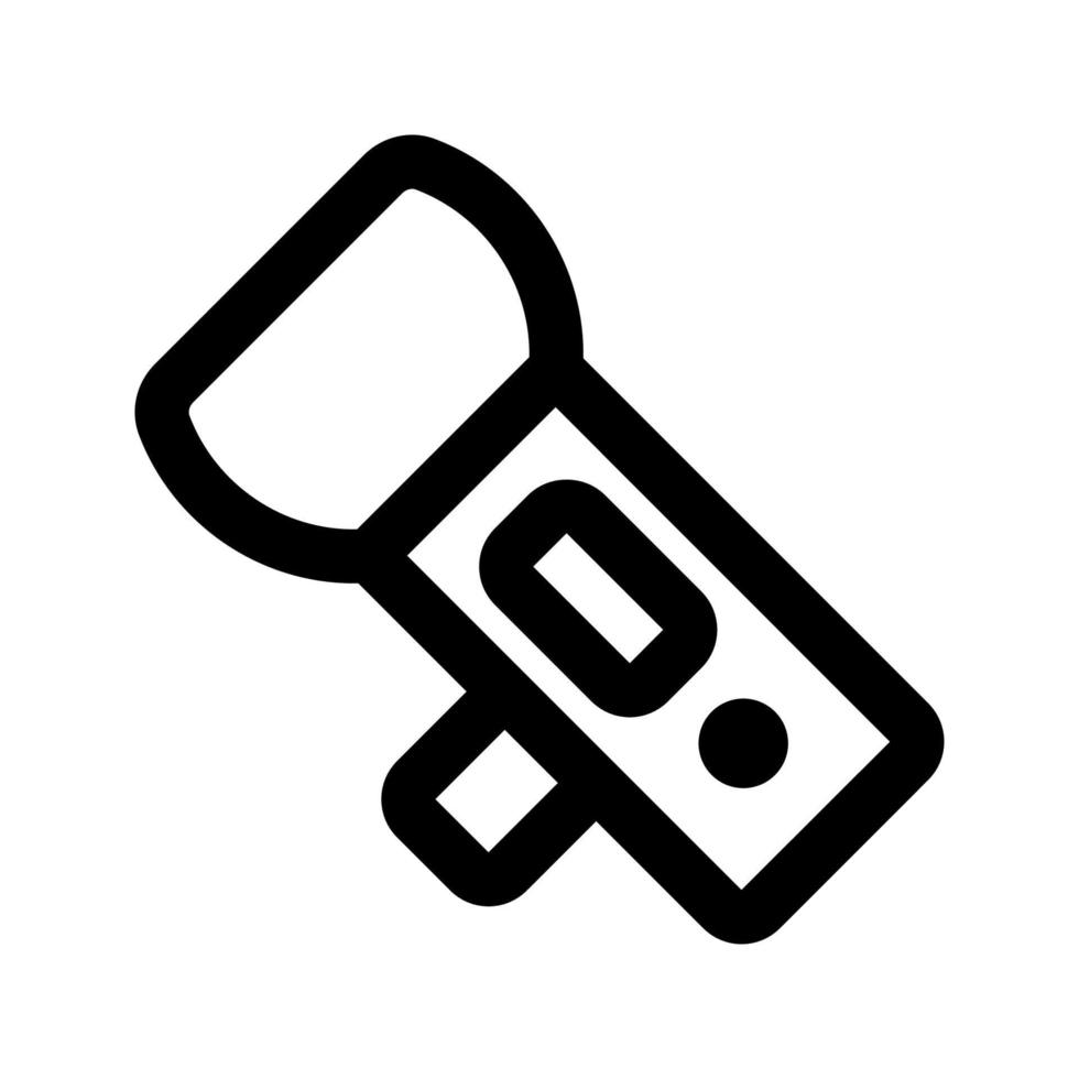 camera flash icon, outline style, editable vector