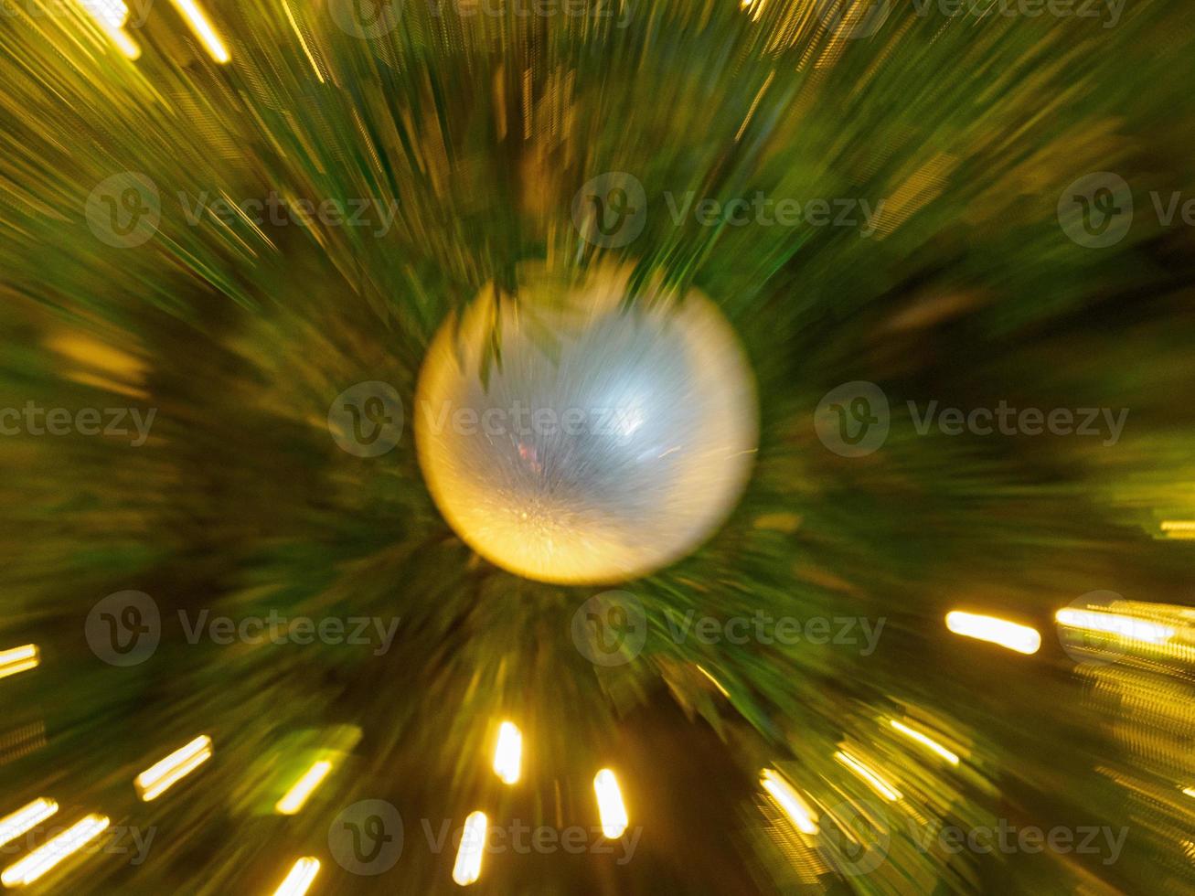 christmas tree with a crib in germany photo