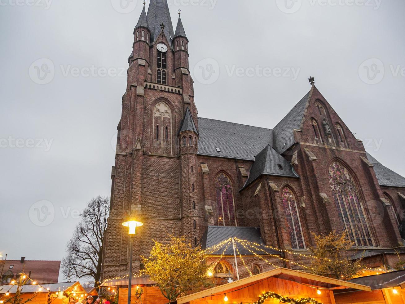 christmas market in a german village photo