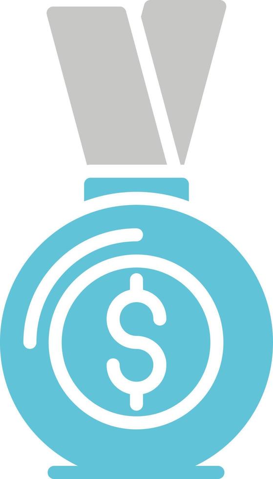 icono de vector de medalla de oro de dinero