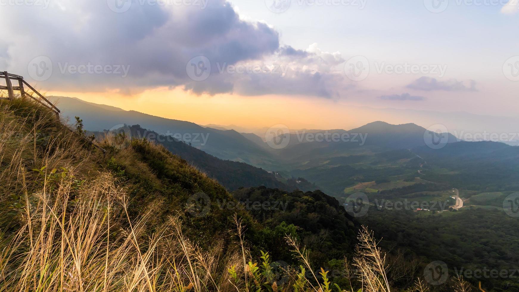 View of   Phu Chi Dao or Phu Chee Dao mountain at Chiang Rai, Thailand photo