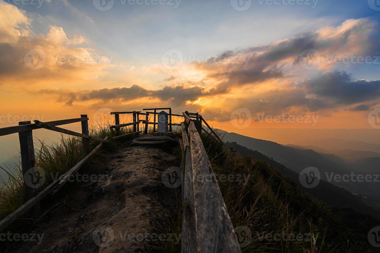 View of   Phu Chi Dao or Phu Chee Dao mountain at Chiang Rai, Thailand photo