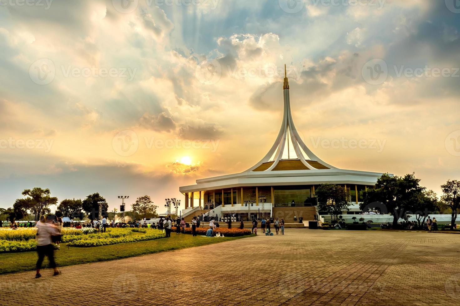 Suan Luang Rama IX  on sunset or evening time Bangkok, Thailand photo