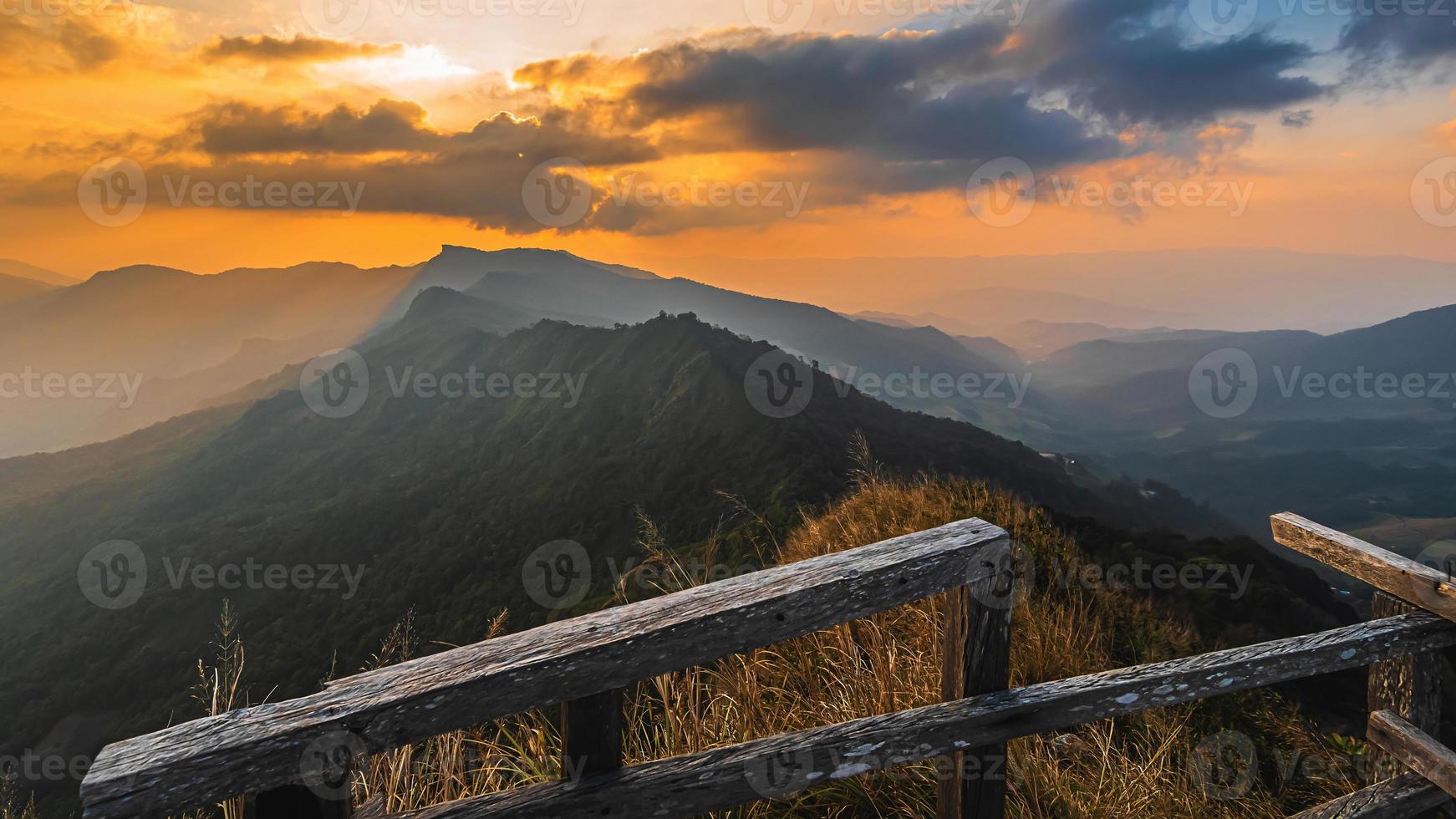 View of   Phu Chi Dao or Phu Chee Dao mountain at Chiang Rai, Thailand photo
