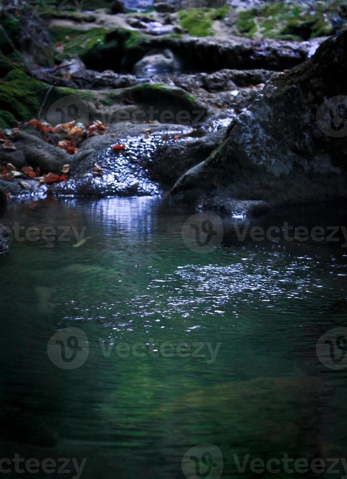 Close up clear river water concept photo