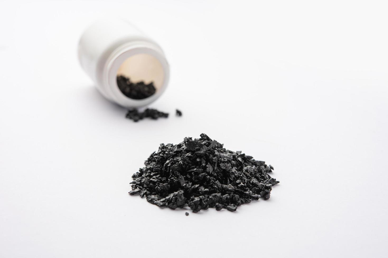 Shilajit or shilajeet is an ayurvedic medicine found primarily in the rocks of the Himalayas photo