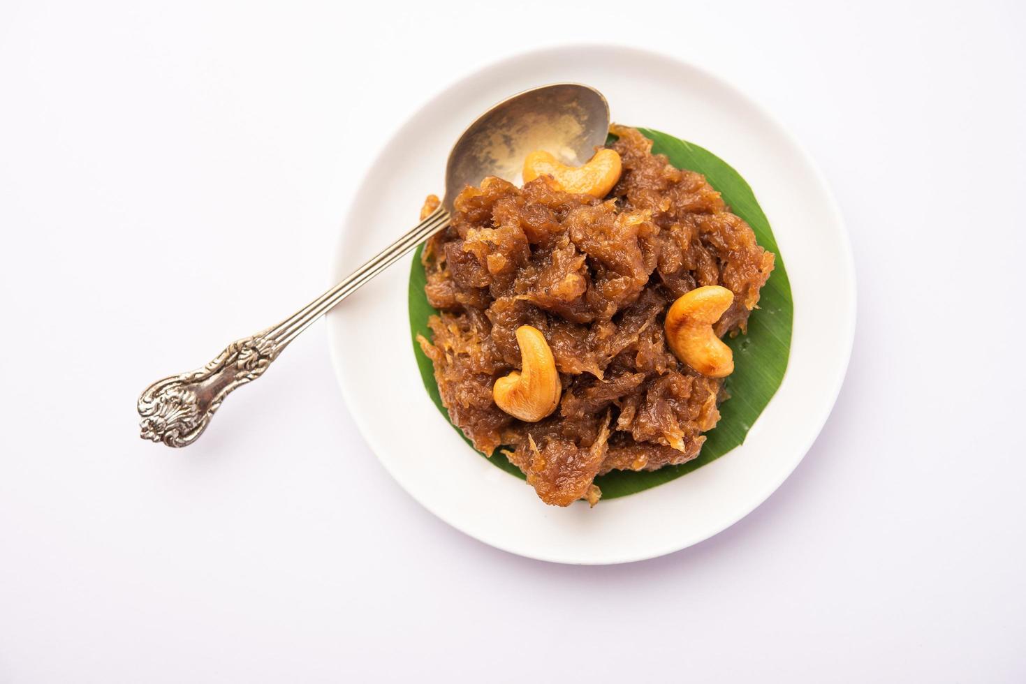 Kashi halwa or kasi halva is one of the classic and traditional dessert of Karnataka made using Ash Gourd or white pumpkin or kaddu photo