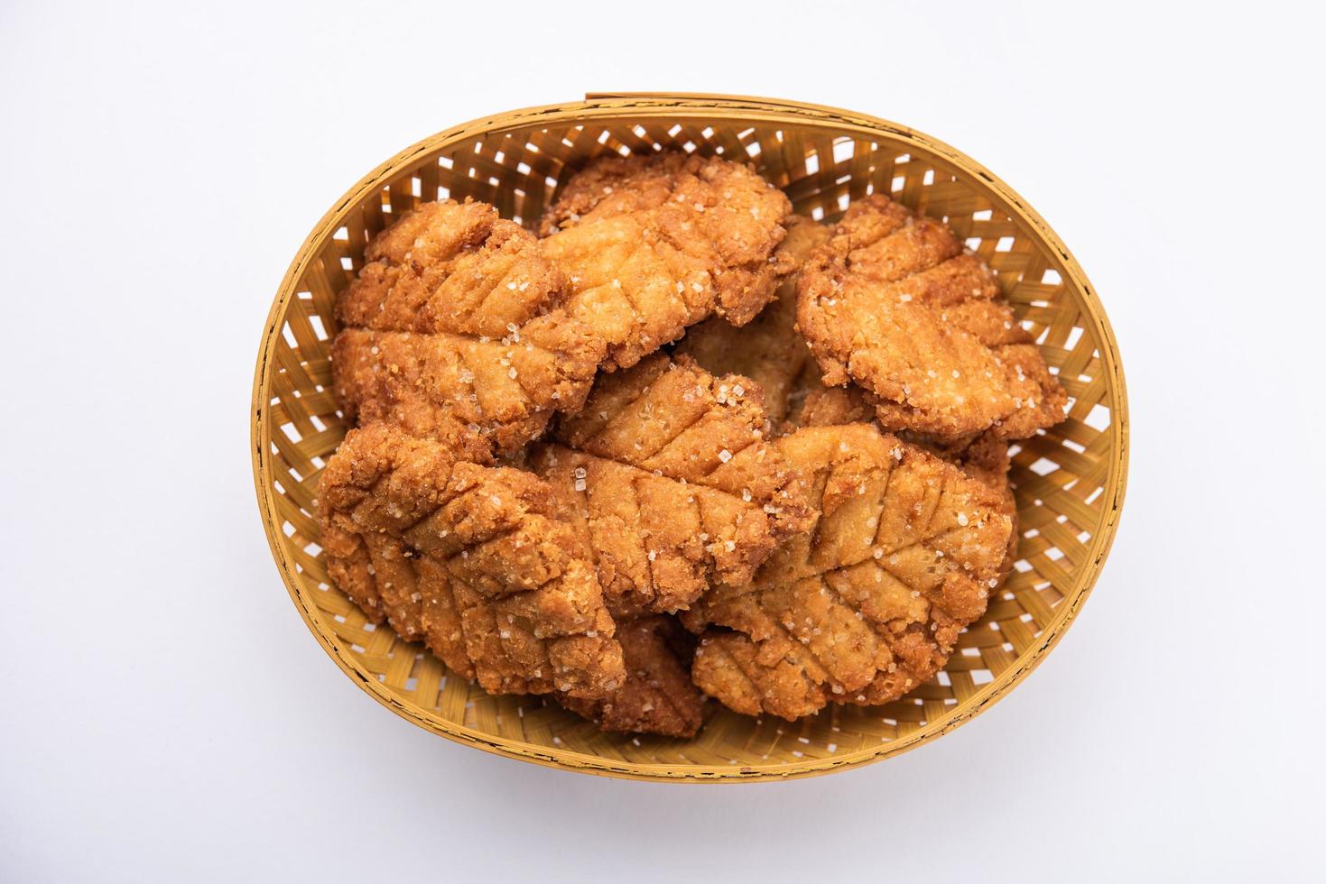 Thekua is an Indian sweet dish.popular in uttarpradesh, bihar and jharkhand.offering for the chhat festival. photo