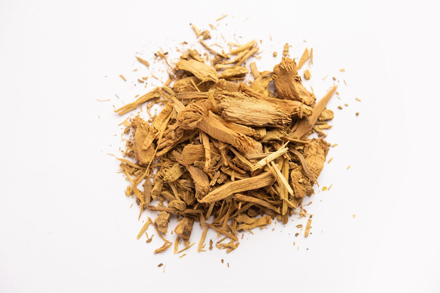 Ayurvedic Daruharidra - Daru haldi or tree turmeric isolated over white background photo