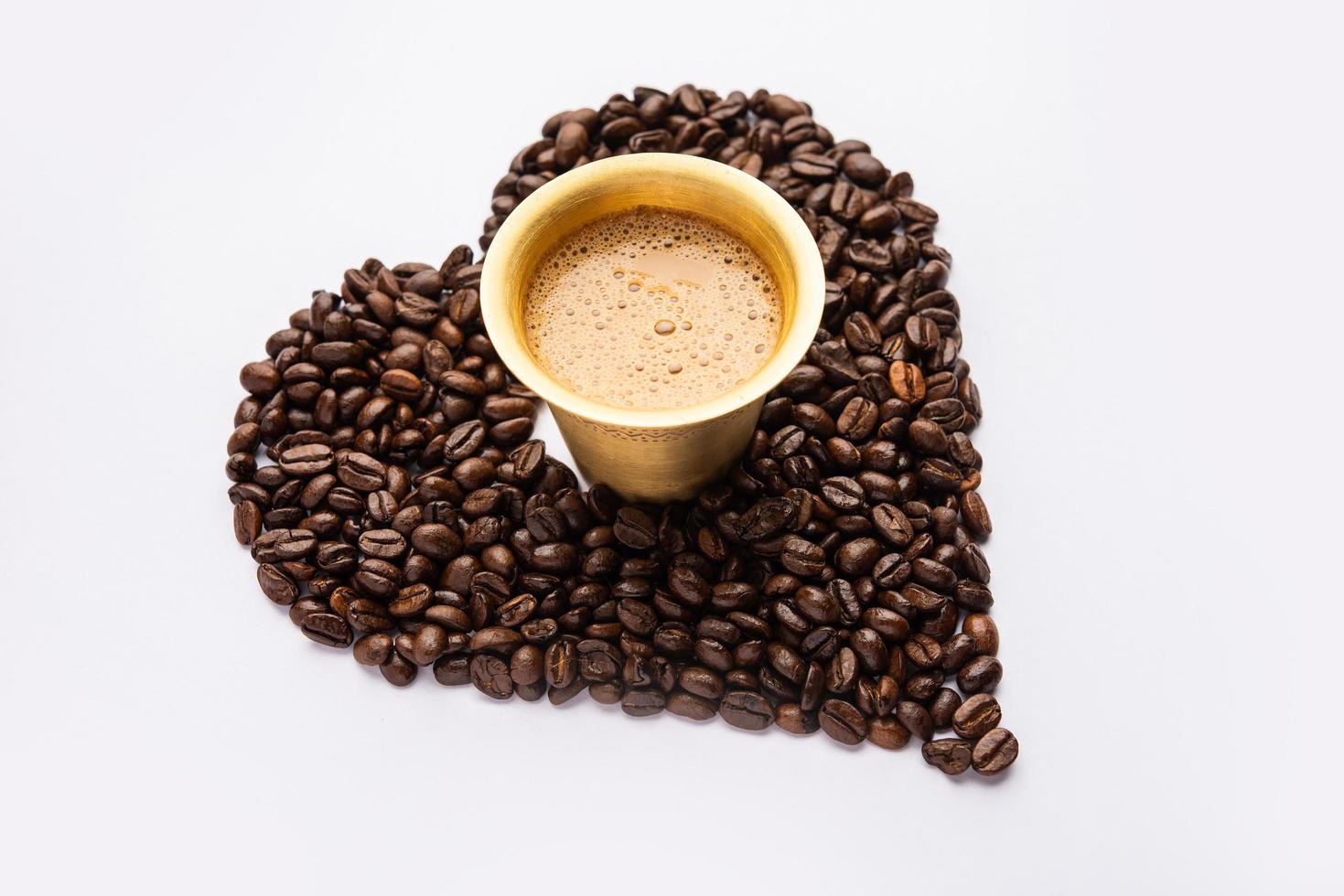 South Indian Filter coffee served in a traditional tumbler or cup over