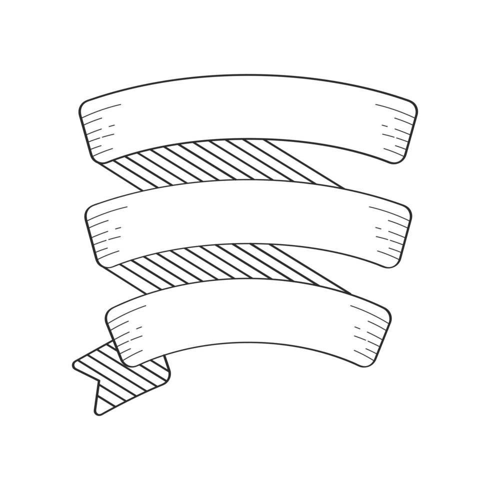 Hand Drawn Ribbon 1 vector