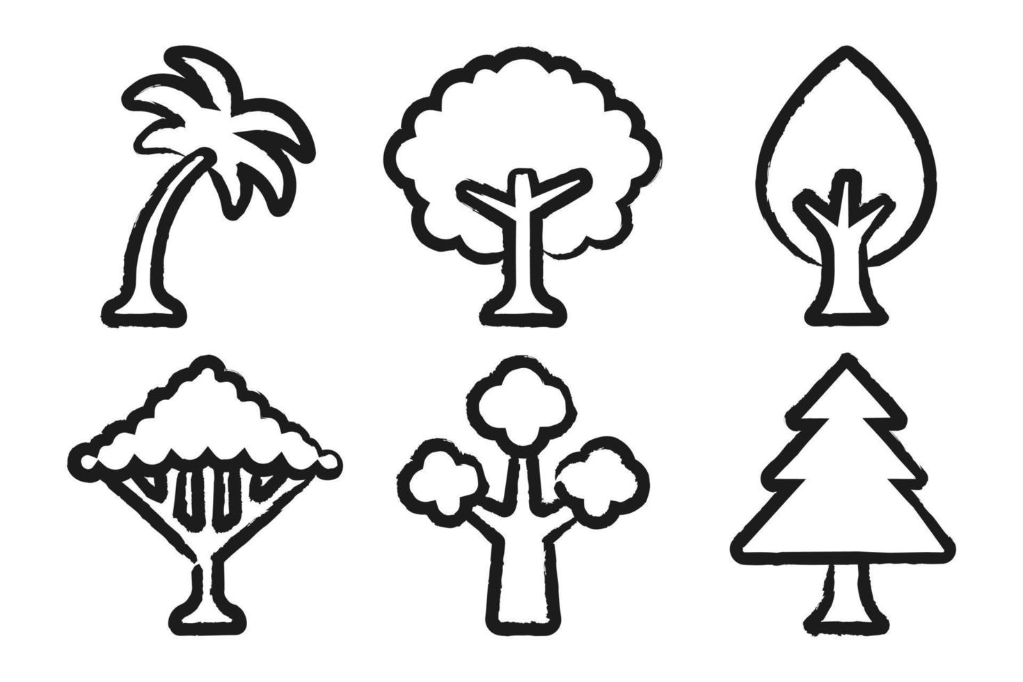 Hand Drawn Trees vector