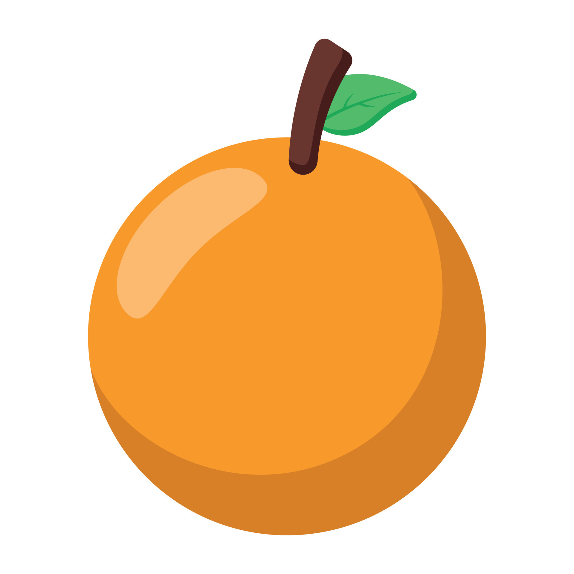 Orange Fruit Flat Style 16283790 Vector Art at Vecteezy