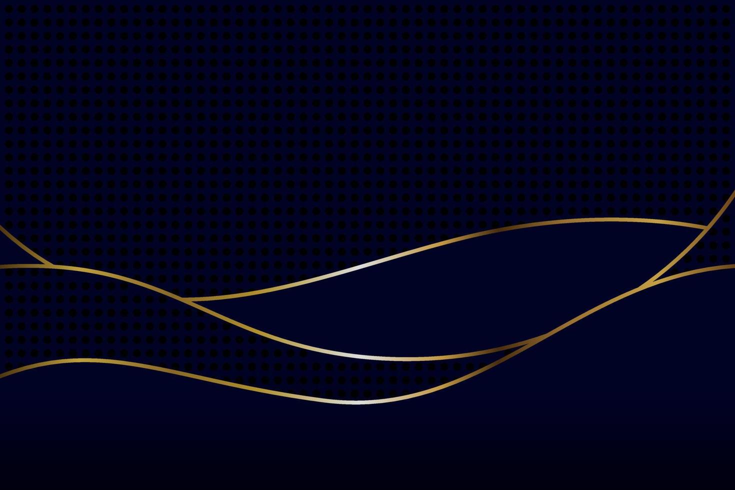 fondo abstracto de onda de lujo de oro azul vector