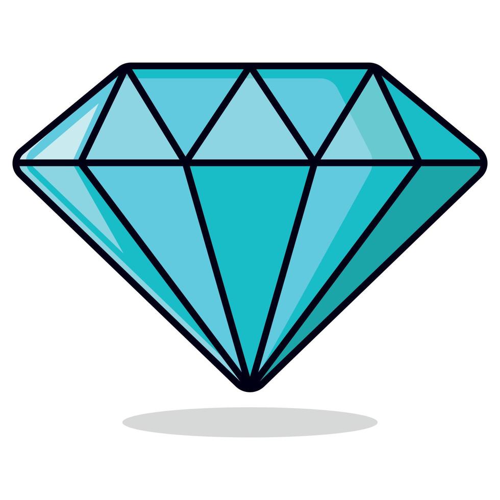 Diamond Coloured Outline vector