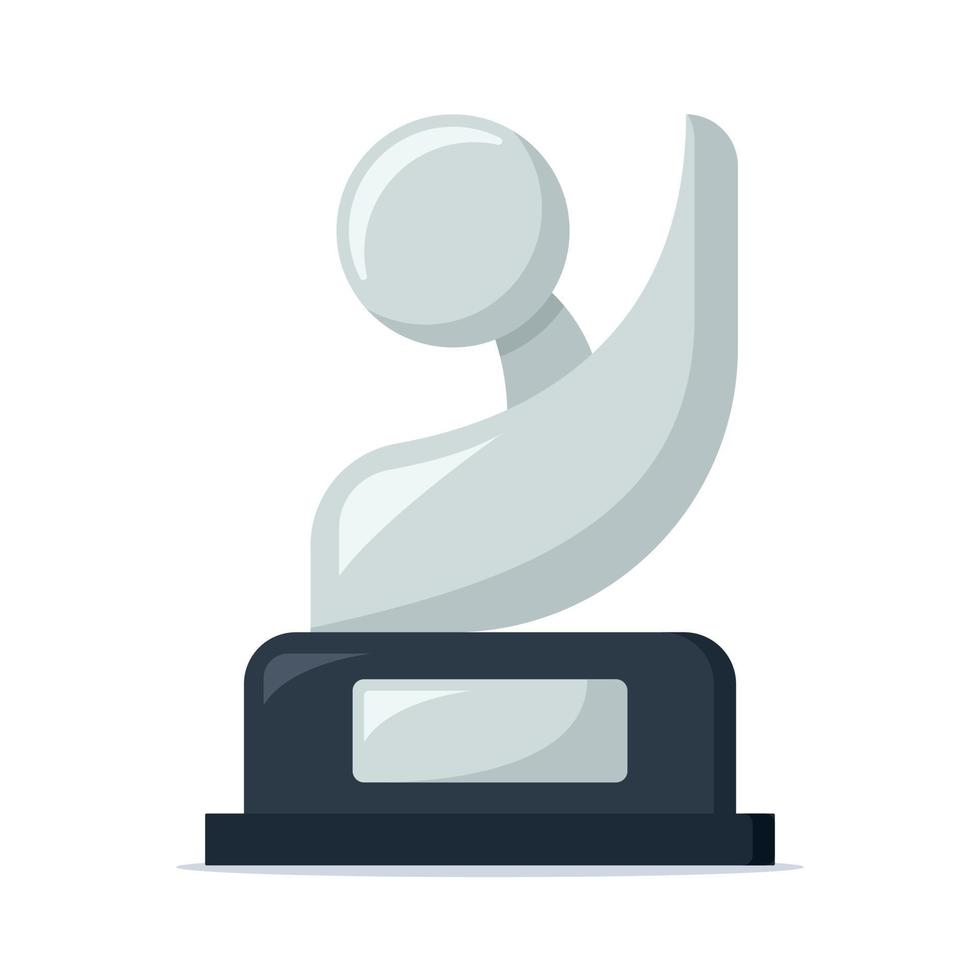 Silver Round Trophy vector