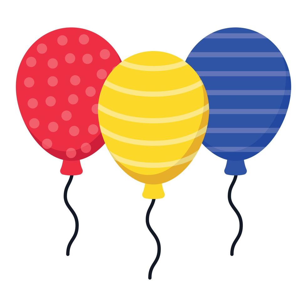 globos color plano vector