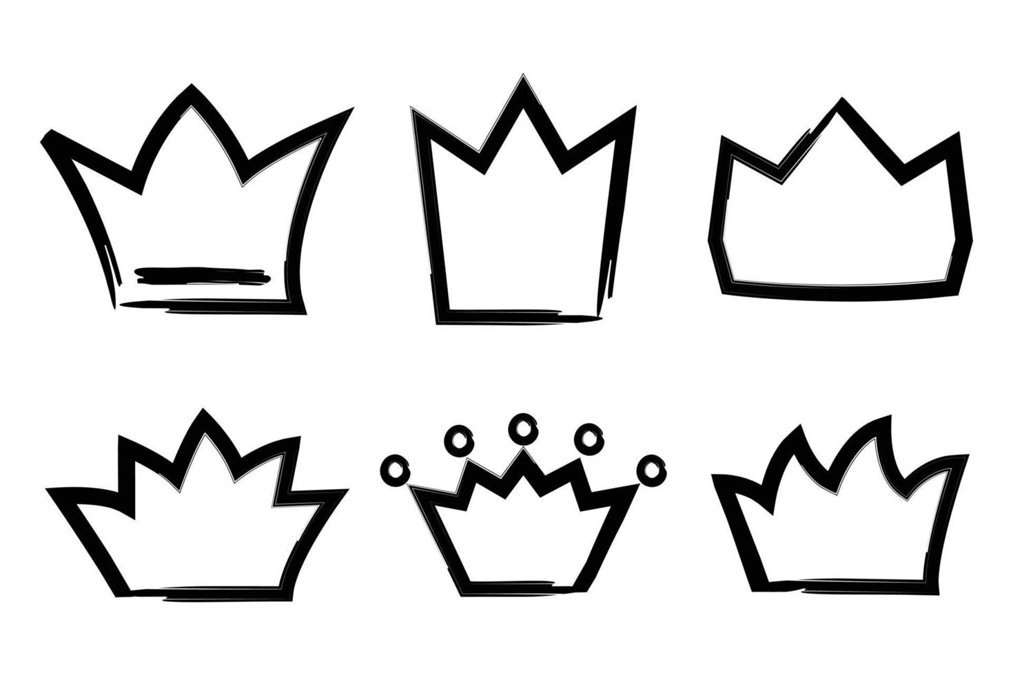 Hand Drawn Crowns vector