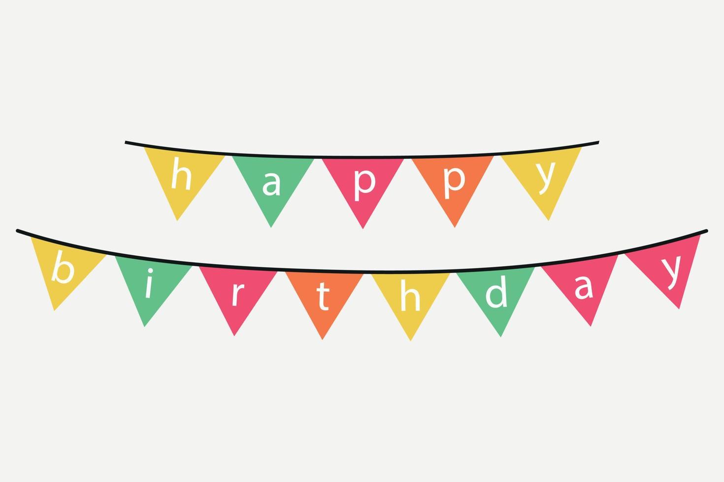 Birthday Bunting Flat Style vector