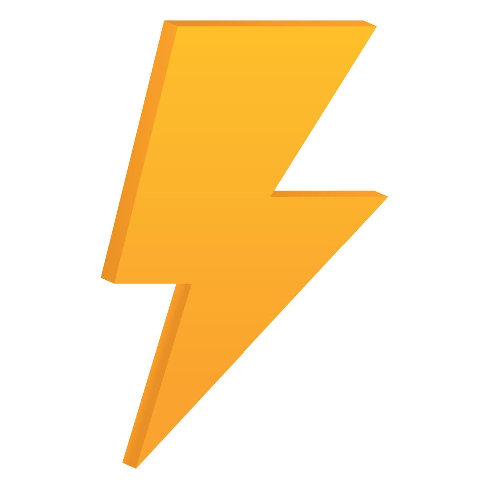 Lightning Bolt 3D vector